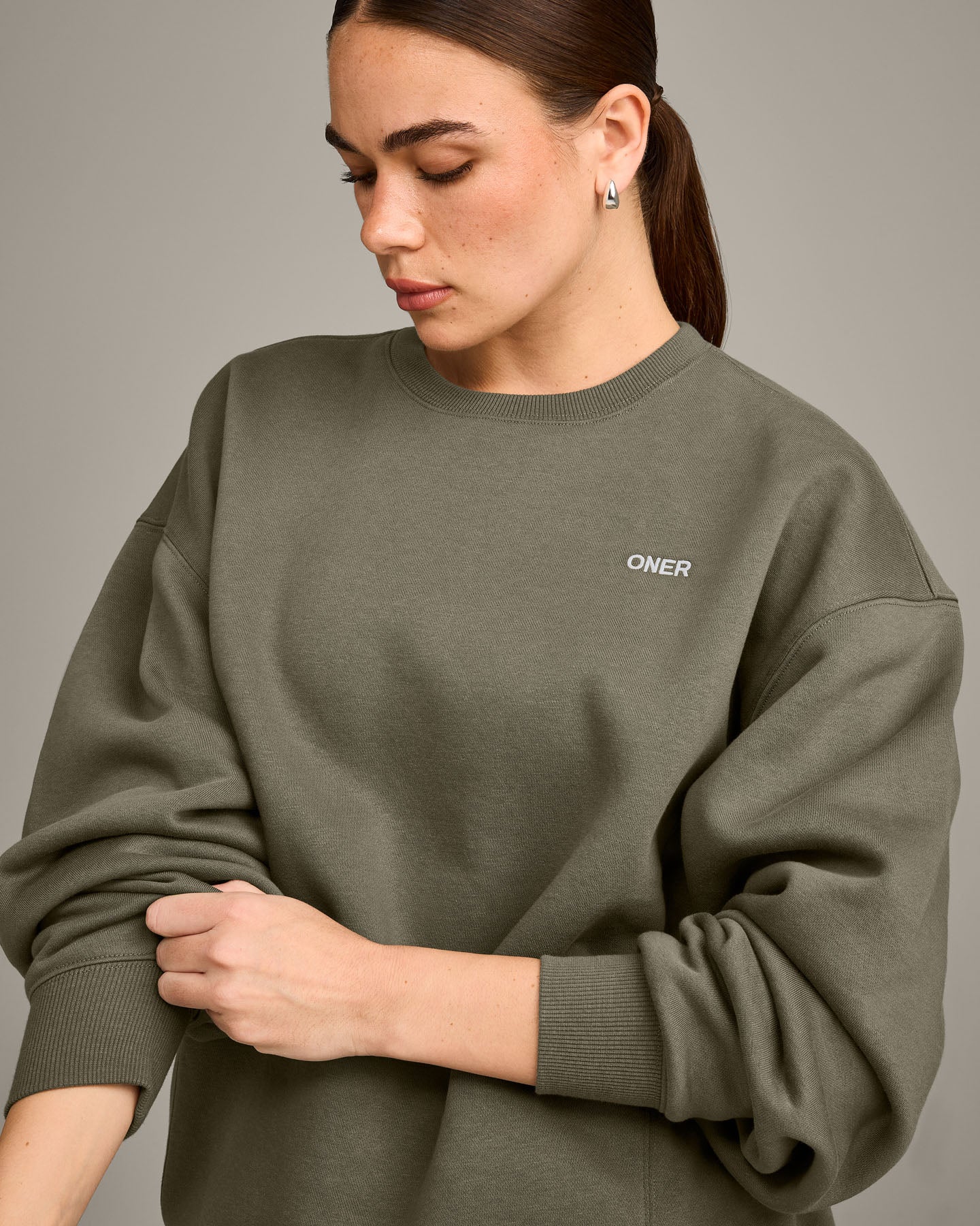 Foundations Cosy Crew Neck Sweatshirt | Alpine Green