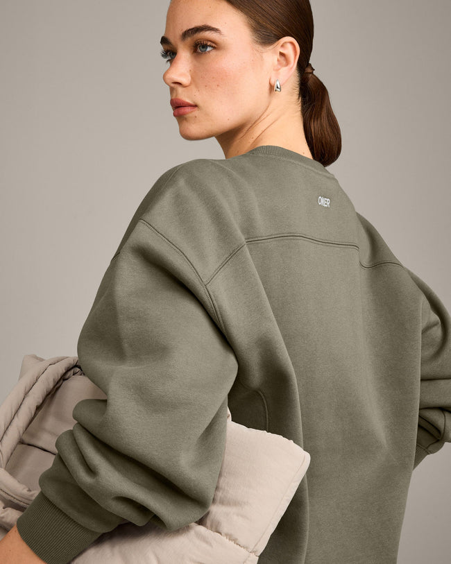 Foundations Cosy Crew Neck Sweatshirt | Alpine Green