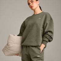 Foundations Cosy Crew Neck Sweatshirt | Alpine Green