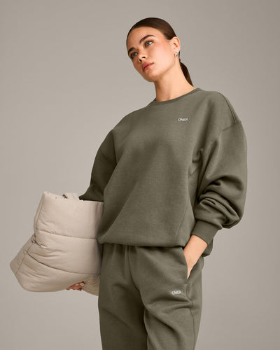 Foundations Cosy Crew Neck Sweatshirt | Alpine Green