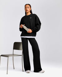 Foundations Cosy Crew Neck Sweatshirt | Black
