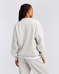 Foundations Cosy Crew Neck Sweatshirt | Light Grey Marl