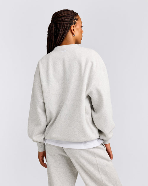 Foundations Cosy Crew Neck Sweatshirt | Light Grey Marl