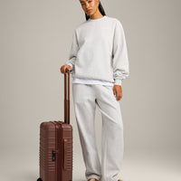 Foundations Cosy Crew Neck Sweatshirt | Light Grey Marl