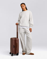 Foundations Cosy Crew Neck Sweatshirt | Light Grey Marl