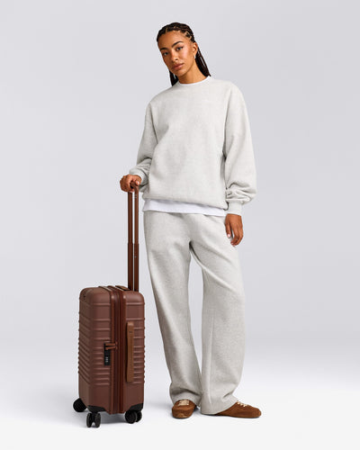 Foundations Cosy Crew Neck Sweatshirt | Light Grey Marl