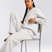 Foundations Cosy Crew Neck Sweatshirt | Light Grey Marl
