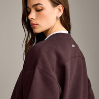 Foundations Cosy Crew Neck Sweatshirt | Plum Brown