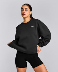 Foundations Cosy Crew Neck Sweatshirt | Soft Black