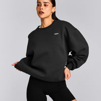 Foundations Cosy Crew Neck Sweatshirt | Soft Black