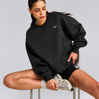 Foundations Cosy Crew Neck Sweatshirt | Soft Black