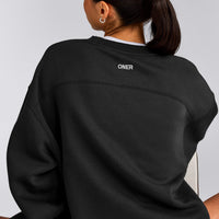 Foundations Cosy Crew Neck Sweatshirt | Soft Black
