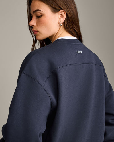 Foundations Cosy Crew Neck Sweatshirt | True Blue