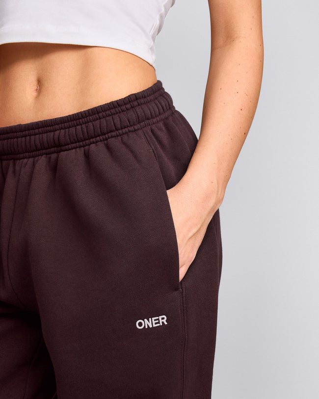 Foundations Cosy Joggers | Plum Brown