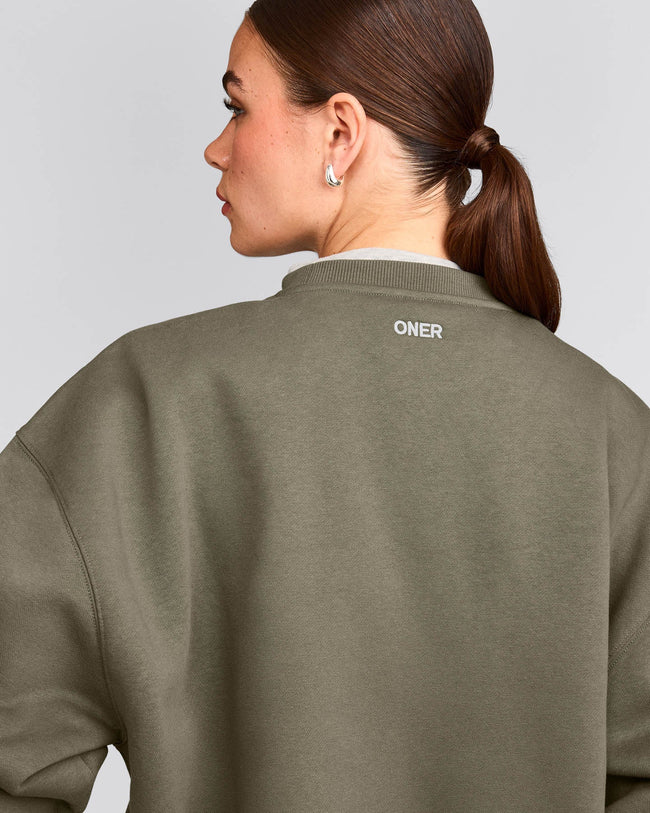 Foundations Cosy Oversized Sweatshirt | Alpine Green