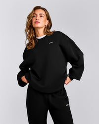Foundations Cosy Oversized Sweatshirt | Black