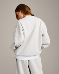 Foundations Cosy Oversized Sweatshirt | Light Grey Marl