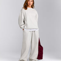 Foundations Cosy Oversized Sweatshirt | Light Grey Marl