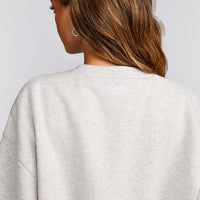 Foundations Cosy Oversized Sweatshirt | Light Grey Marl