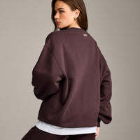 Foundations Cosy Oversized Sweatshirt | Plum Brown