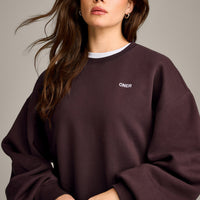 Foundations Cosy Oversized Sweatshirt | Plum Brown