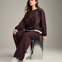 Foundations Cosy Oversized Sweatshirt | Plum Brown