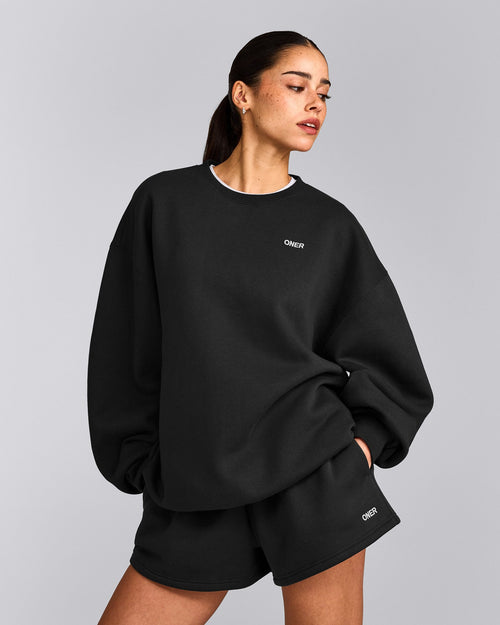 Foundations Cosy Oversized Sweatshirt | Soft Black
