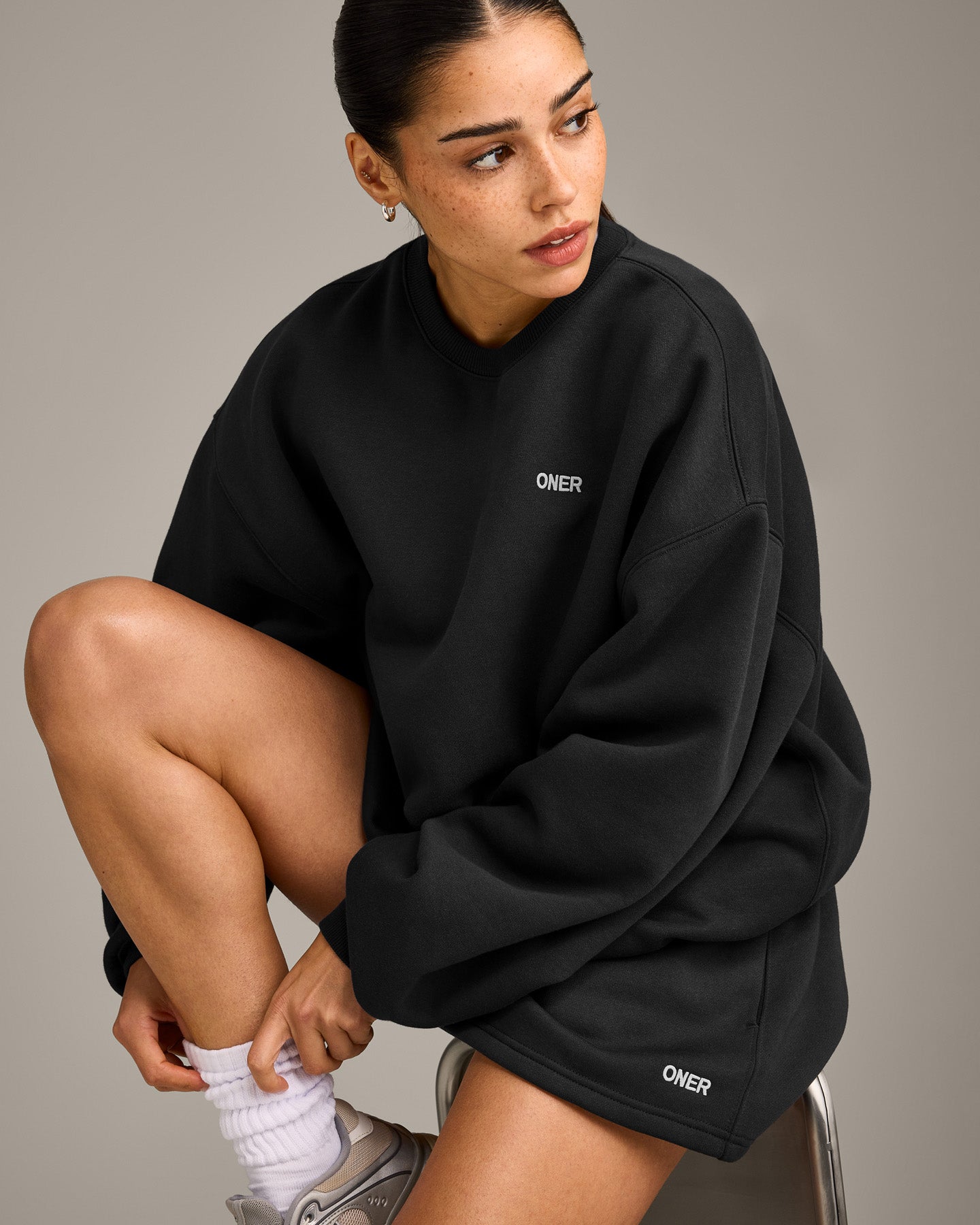 Foundations Cosy Oversized Sweatshirt | Soft Black