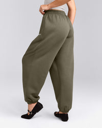 Foundations Cosy Oversized Joggers | Alpine Green
