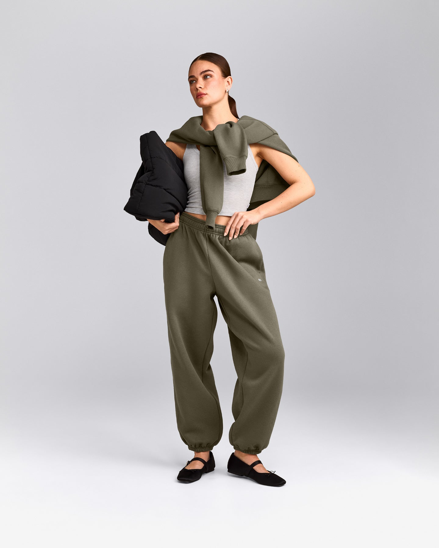 Foundations Cosy Oversized Joggers | Alpine Green