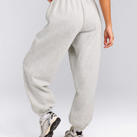 Foundations Cosy Oversized Joggers | Light Grey Marl
