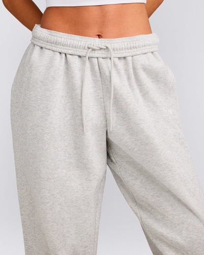 Foundations Cosy Oversized Joggers | Light Grey Marl