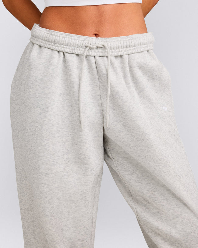 Foundations Cosy Oversized Joggers | Light Grey Marl