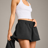 Foundations Cosy Oversized Shorts | Soft Black