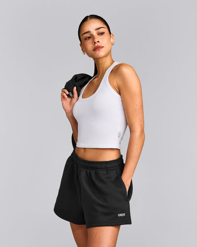 Foundations Cosy Oversized Shorts | Soft Black
