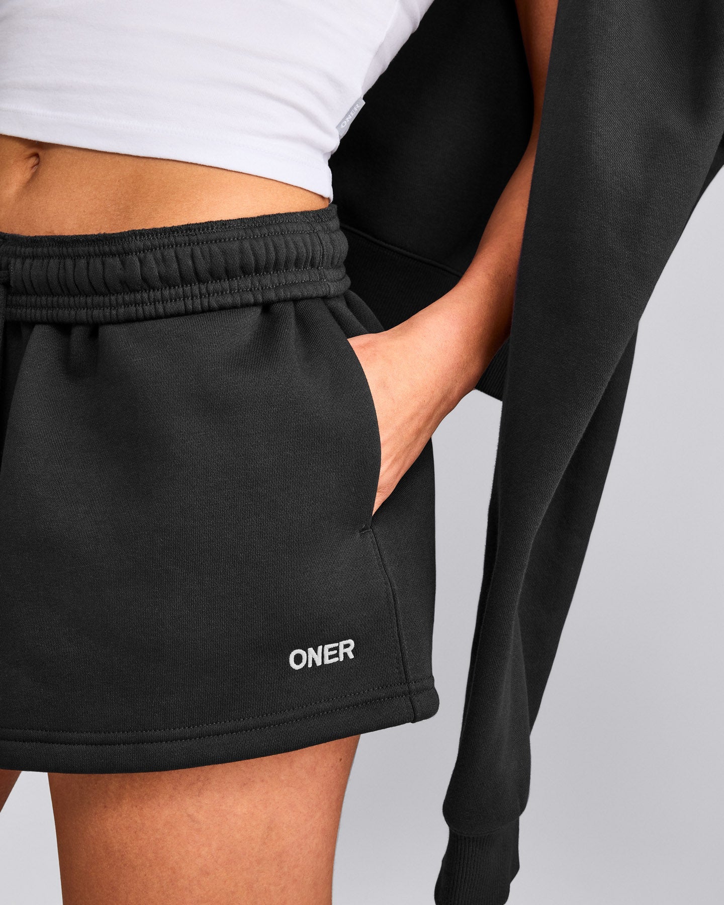 Foundations Cosy Oversized Shorts | Soft Black