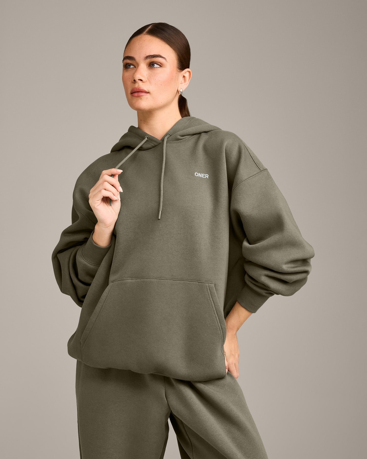 Foundations Cosy Oversized Hoodie | Alpine Green