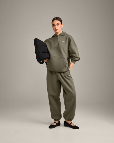 Foundations Cosy Oversized Hoodie | Alpine Green