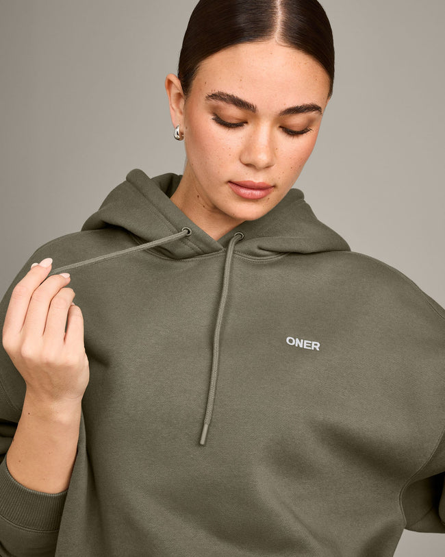 Foundations Cosy Oversized Hoodie | Alpine Green