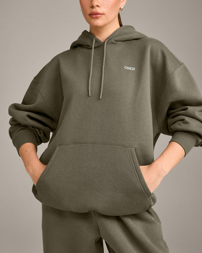 Foundations Cosy Oversized Hoodie | Alpine Green