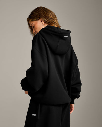 Foundations Cosy Oversized Hoodie | Black