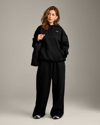 Foundations Cosy Oversized Hoodie | Black
