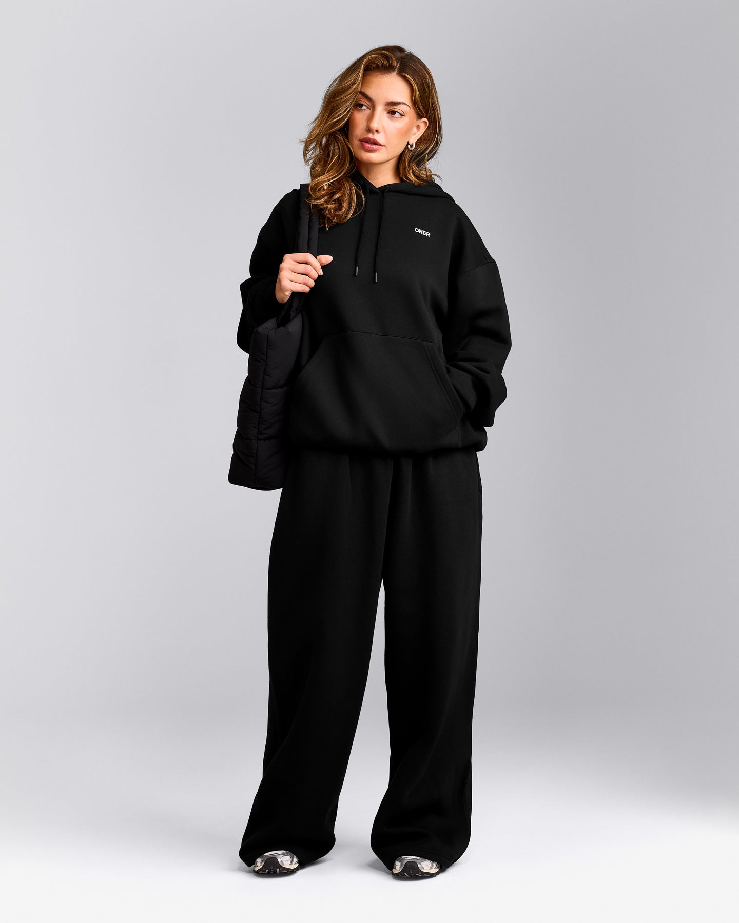 Foundations Cosy Oversized Hoodie | Black