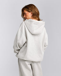Foundations Cosy Oversized Hoodie | Light Grey Marl