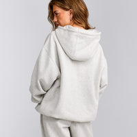Foundations Cosy Oversized Hoodie | Light Grey Marl