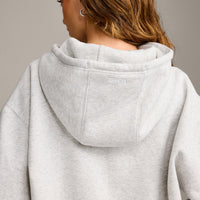 Foundations Cosy Oversized Hoodie | Light Grey Marl