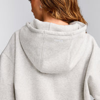 Foundations Cosy Oversized Hoodie | Light Grey Marl