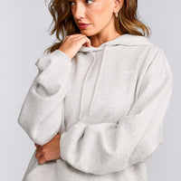 Foundations Cosy Oversized Hoodie | Light Grey Marl