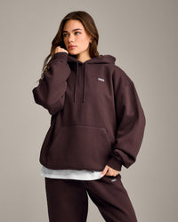 Foundations Cosy Oversized Hoodie | Plum Brown
