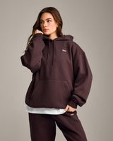 Foundations Cosy Oversized Hoodie | Plum Brown
